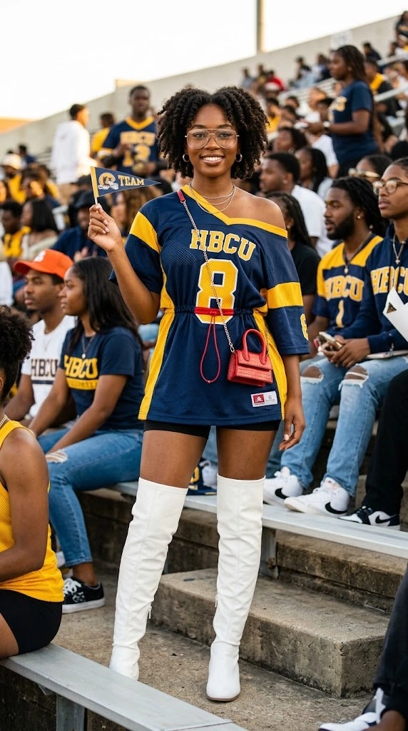 HBCU Homecoming Outfits Reworked Football Jersey Minidress