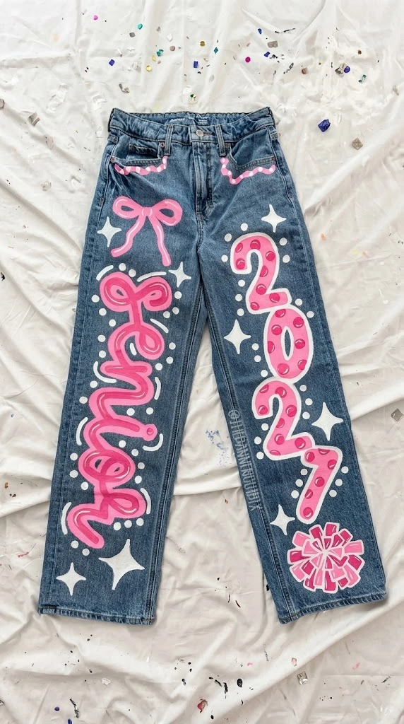 senior jeans painted ideas class of 2027 intro